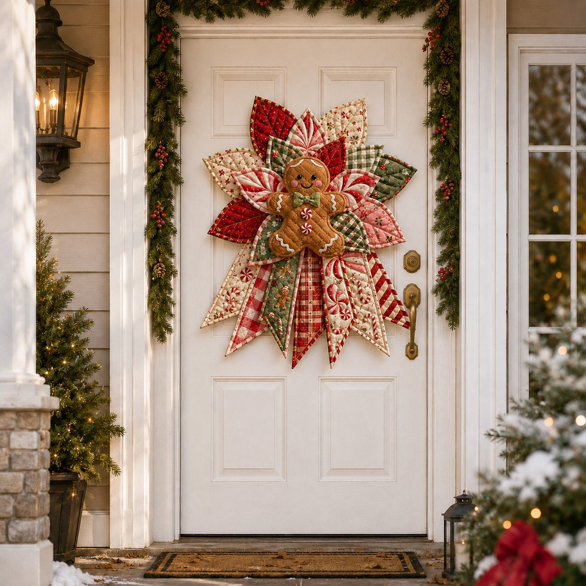 🎄 Festive Quilted Christmas Door Hanging DIY Sewing Kit