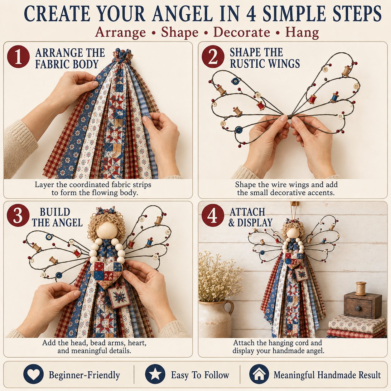 ✨🌸Angel Fabric Hanging DIY Kit