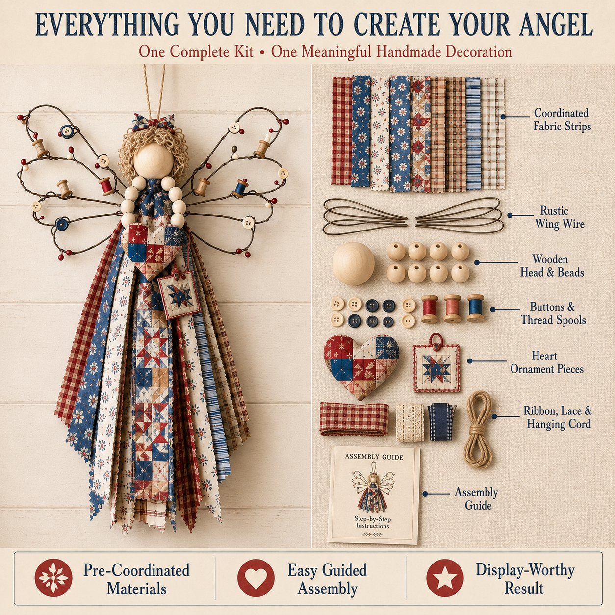 ✨🌸Angel Fabric Hanging DIY Kit