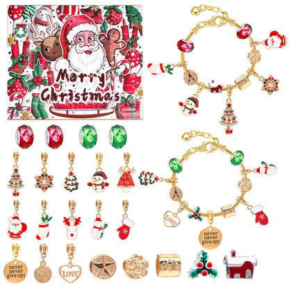 🎅24 Pcs DIY Christmas Advent Calendar Bracelets Set
