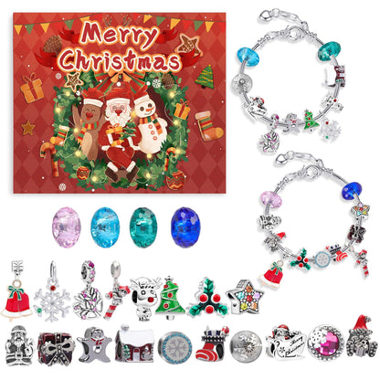 🎅24 Pcs DIY Christmas Advent Calendar Bracelets Set
