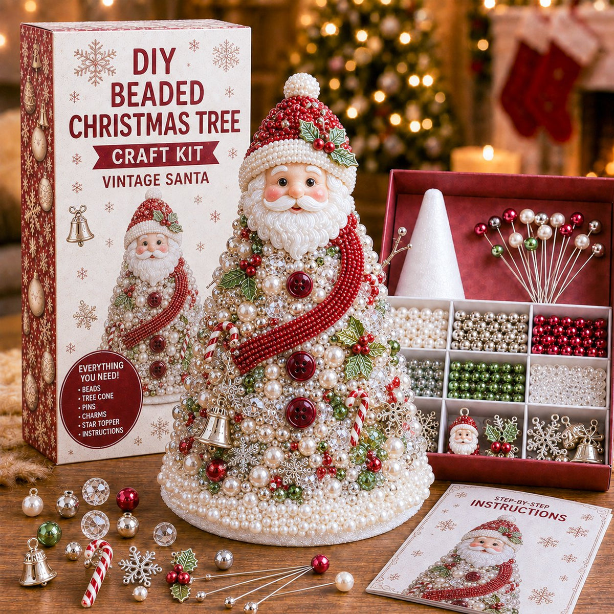 DIY Beaded Christmas Tree Craft Kit