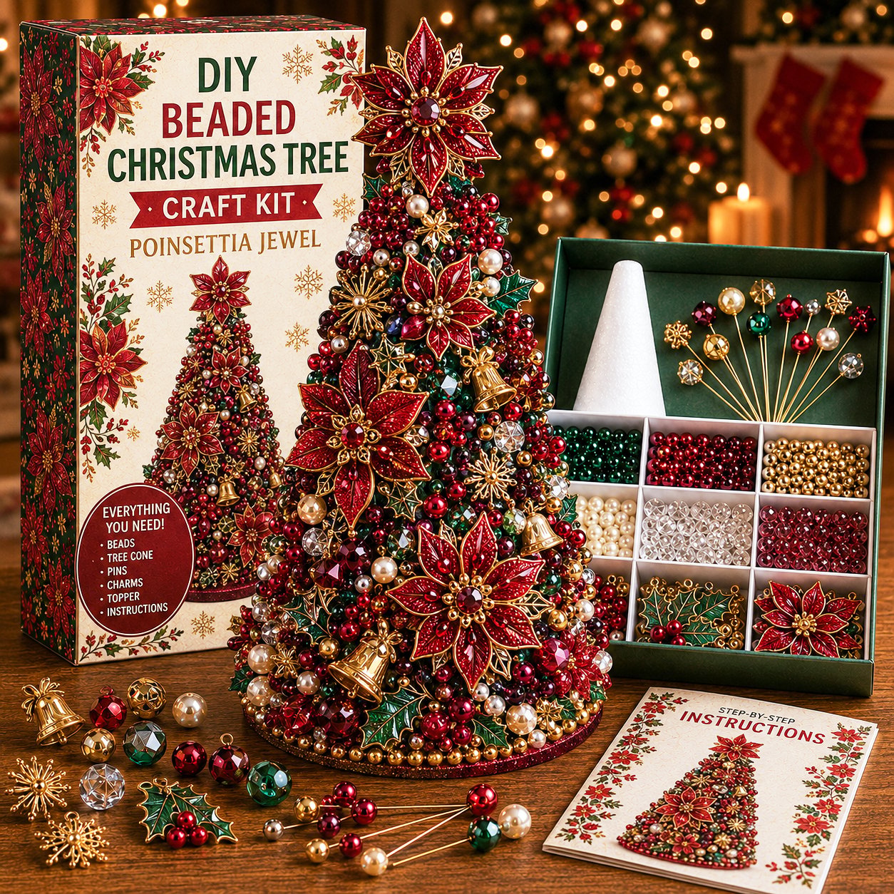 DIY Beaded Christmas Tree Craft Kit