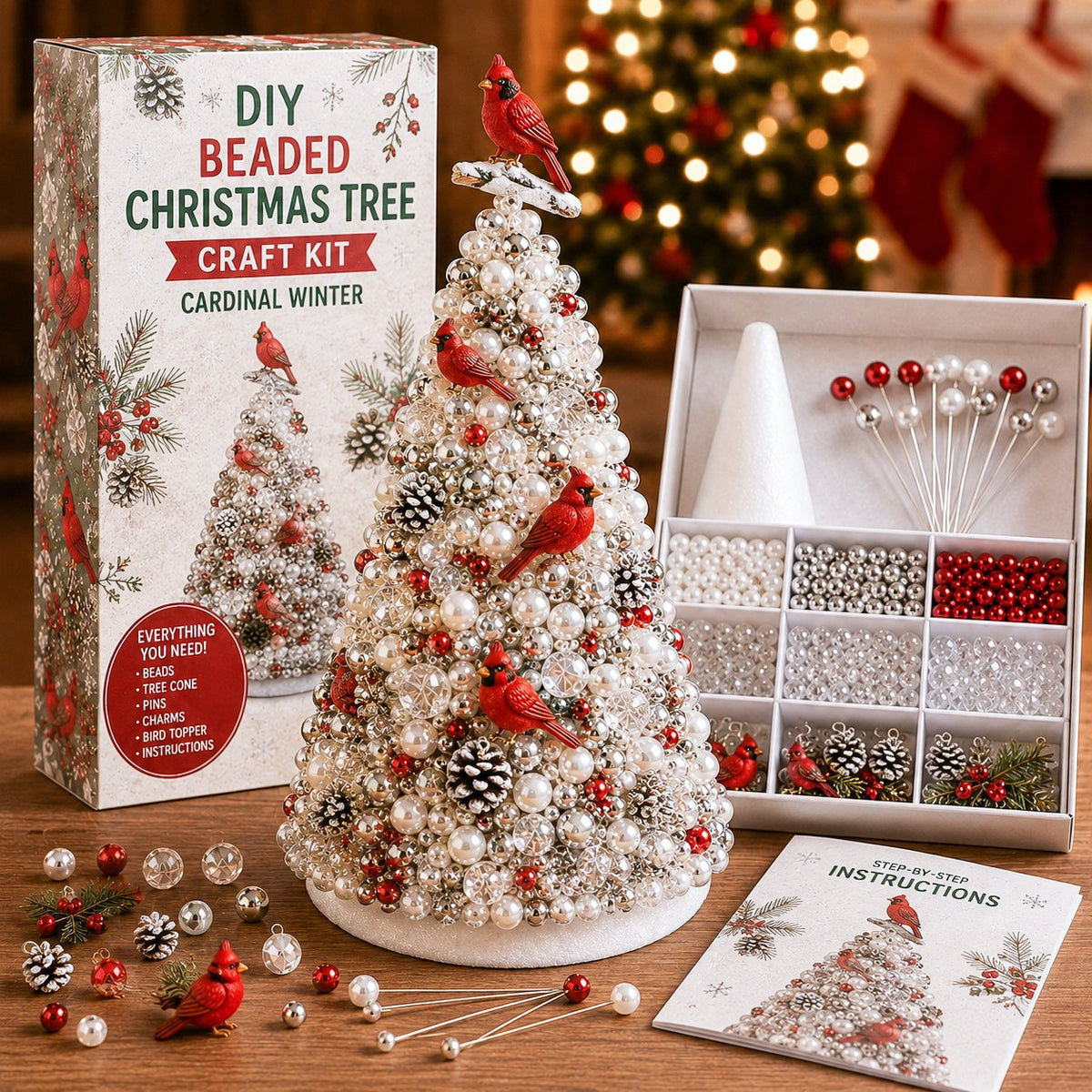 DIY Beaded Christmas Tree Craft Kit