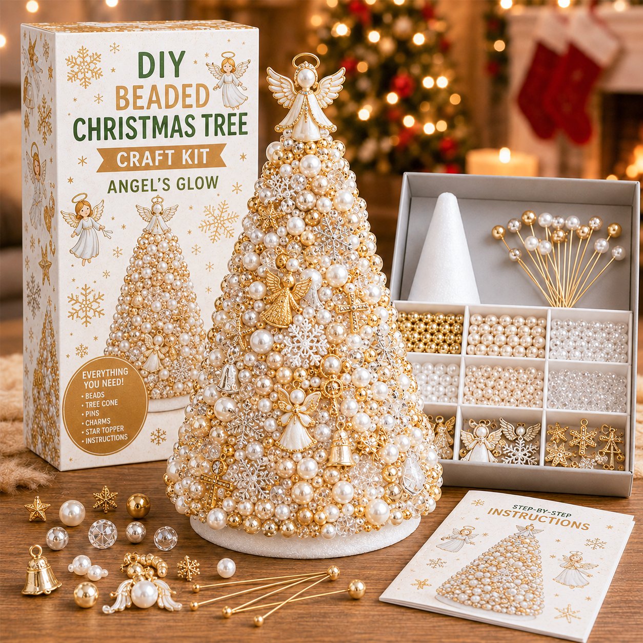 DIY Beaded Christmas Tree Craft Kit