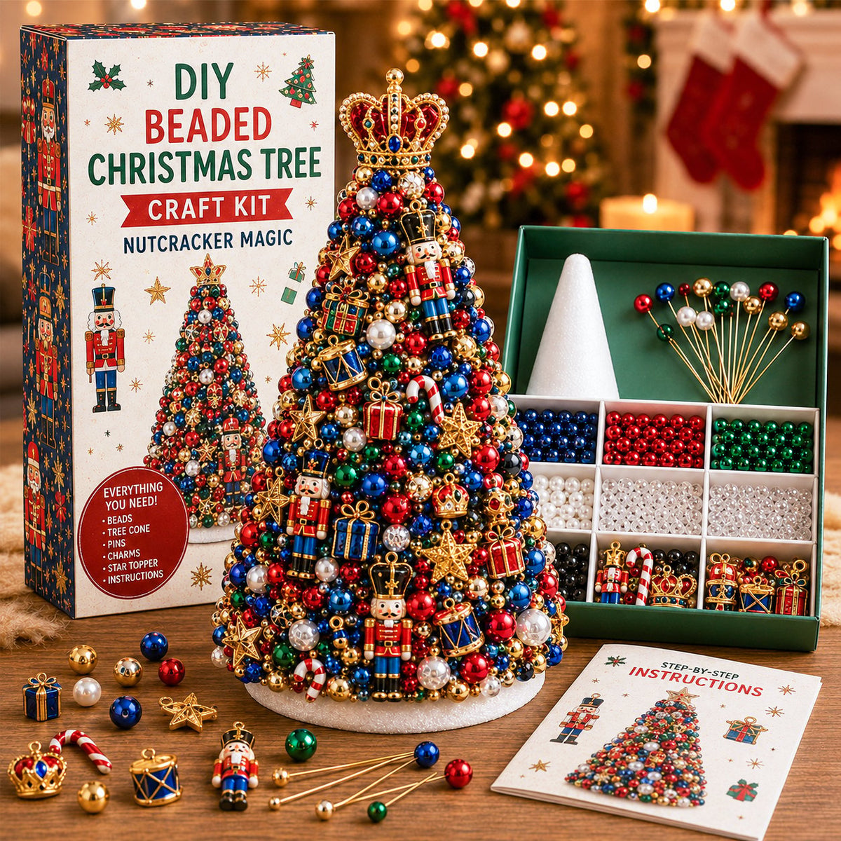 DIY Beaded Christmas Tree Craft Kit