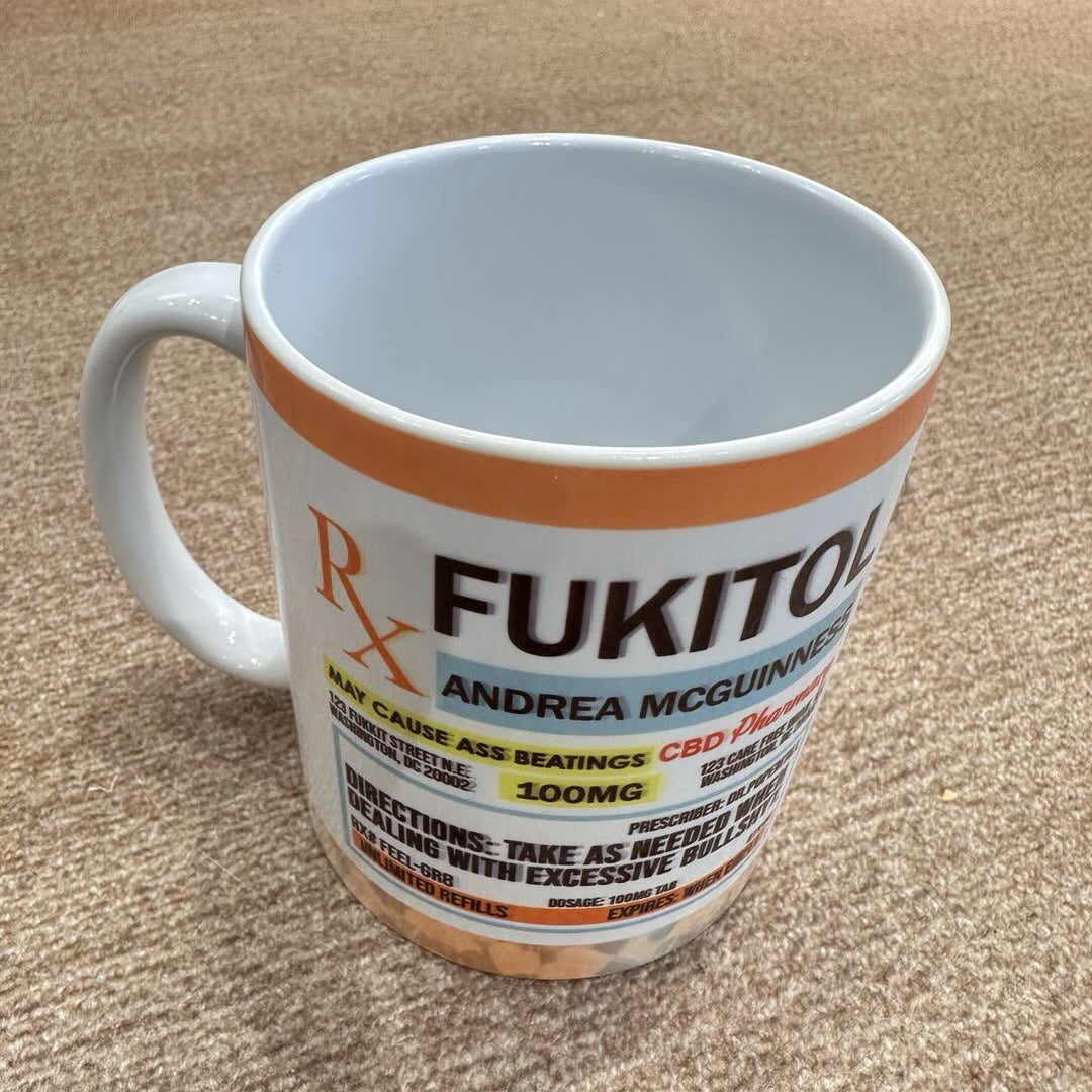 Personalized Funny Fukitol Rx Prescription Mug