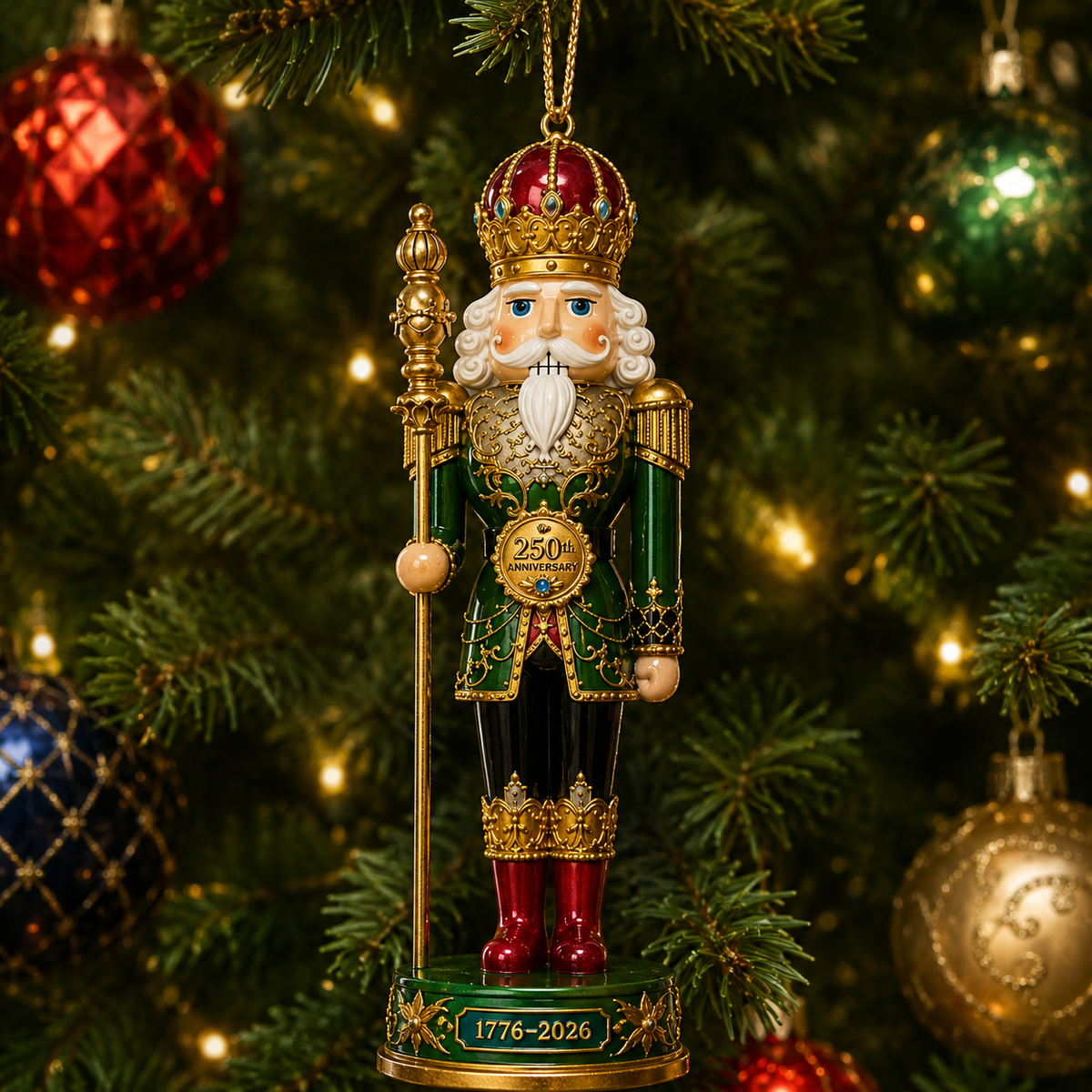 2026 America 250th Anniversary Royal Nutcracker King Christmas Ornament
