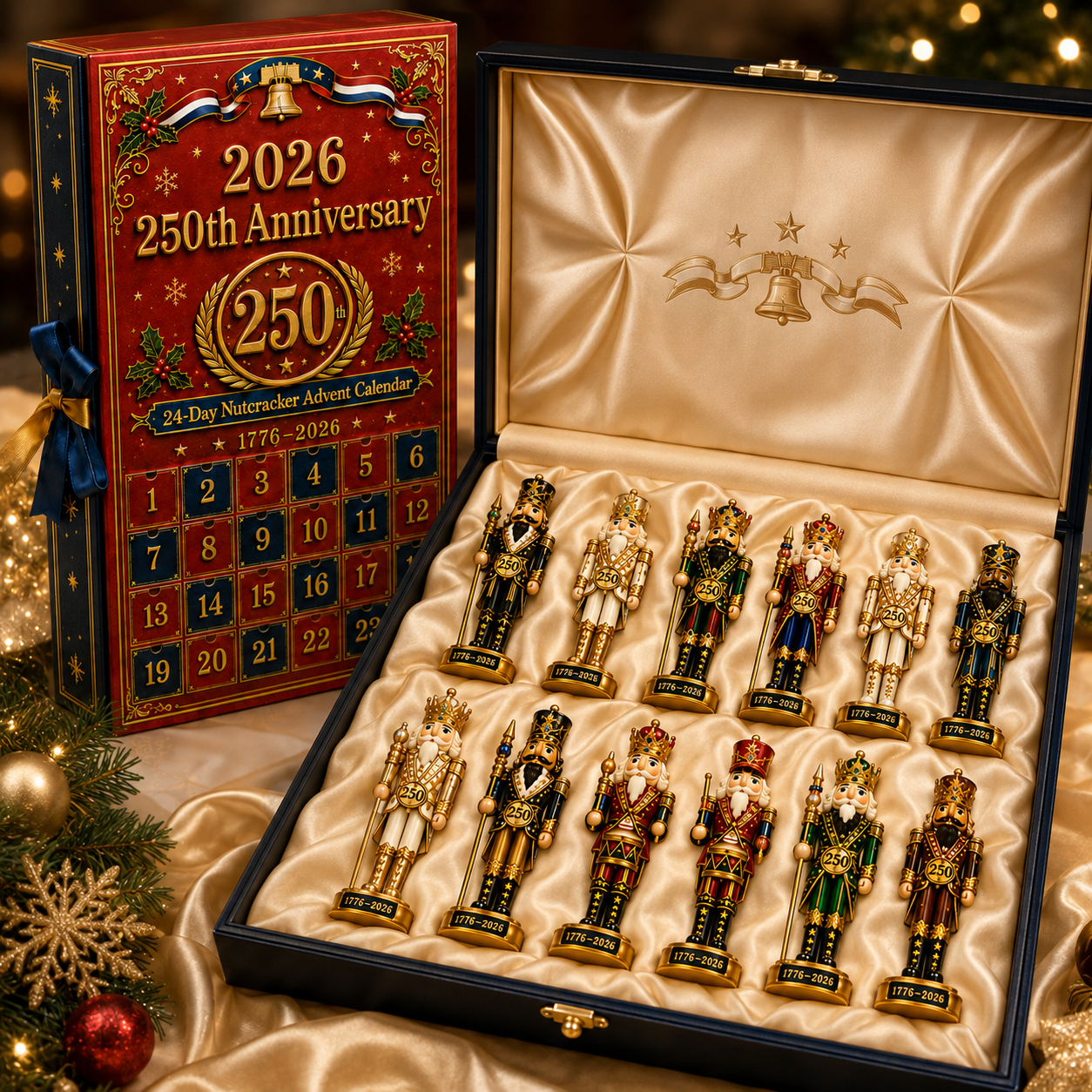 🎄✨ 250th Anniversary Nutcracker Christmas Countdown Calendar Blind Box Set
