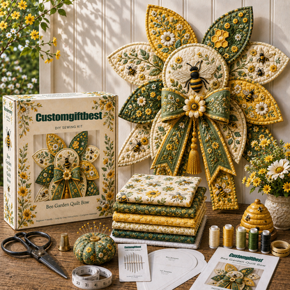 🌸 Garden Quilt Bow DIY Sewing Kit – Create a Stunning Garden Quilt Bow At Home 🧵✨