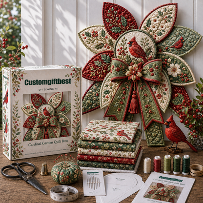 🌸 Garden Quilt Bow DIY Sewing Kit – Create a Stunning Garden Quilt Bow At Home 🧵✨