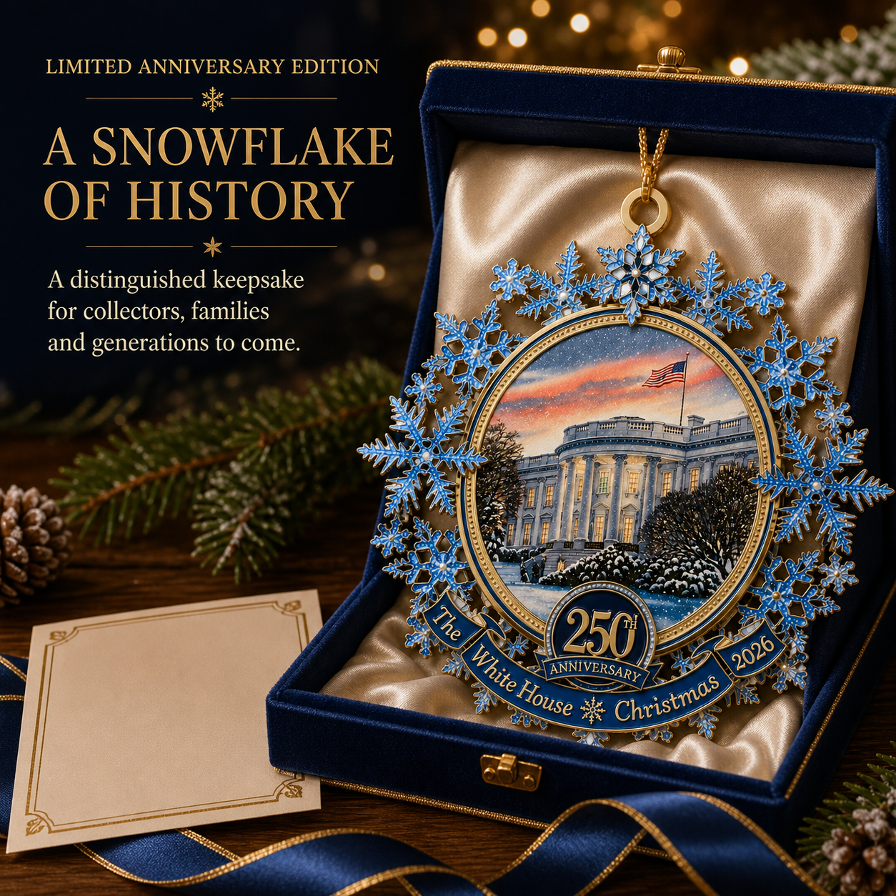 The White House Christmas 250th Anniversary Ornament