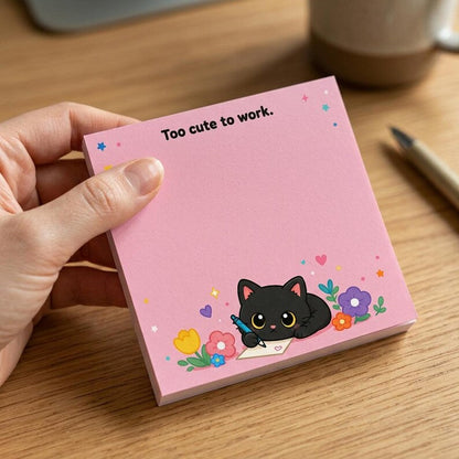Sassy Black Cat Sticky Notes (4-Pack)