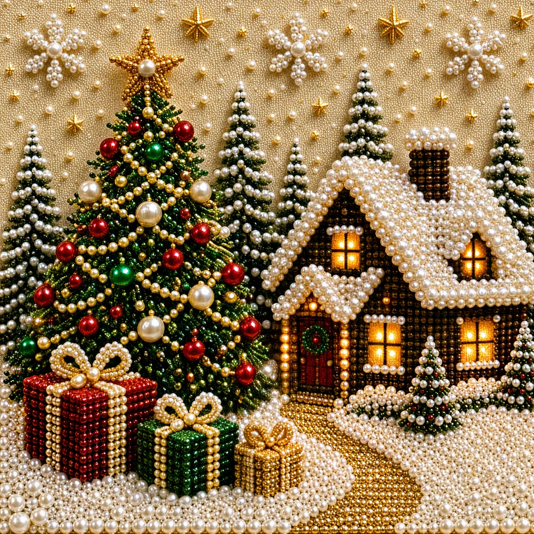 🎨💎DIY Christmas Pearl Diamond Painting Art Kit