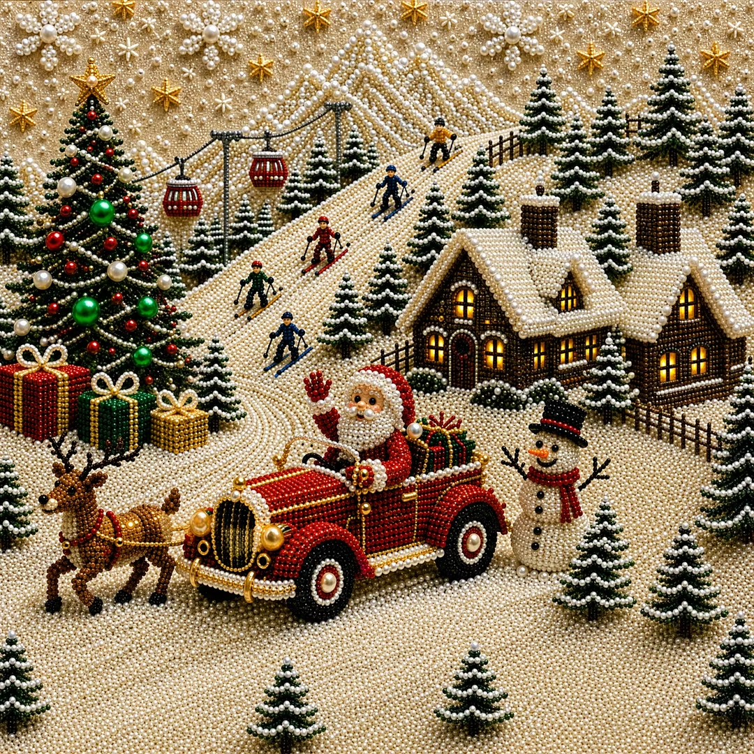 🎨💎DIY Christmas Pearl Diamond Painting Art Kit