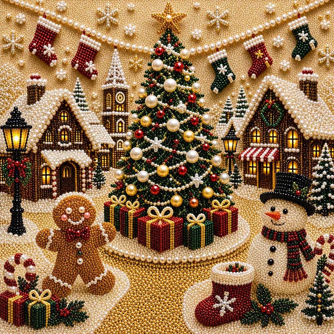 🎨💎DIY Christmas Pearl Diamond Painting Art Kit