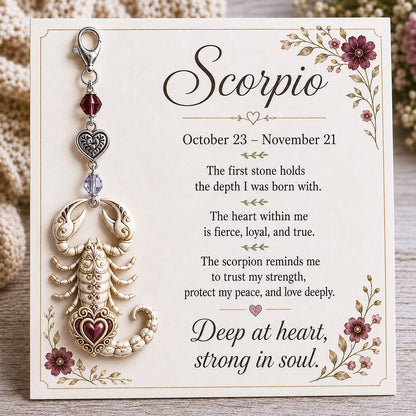 🌙 Zodiac Birthstone Charm Keepsake Card