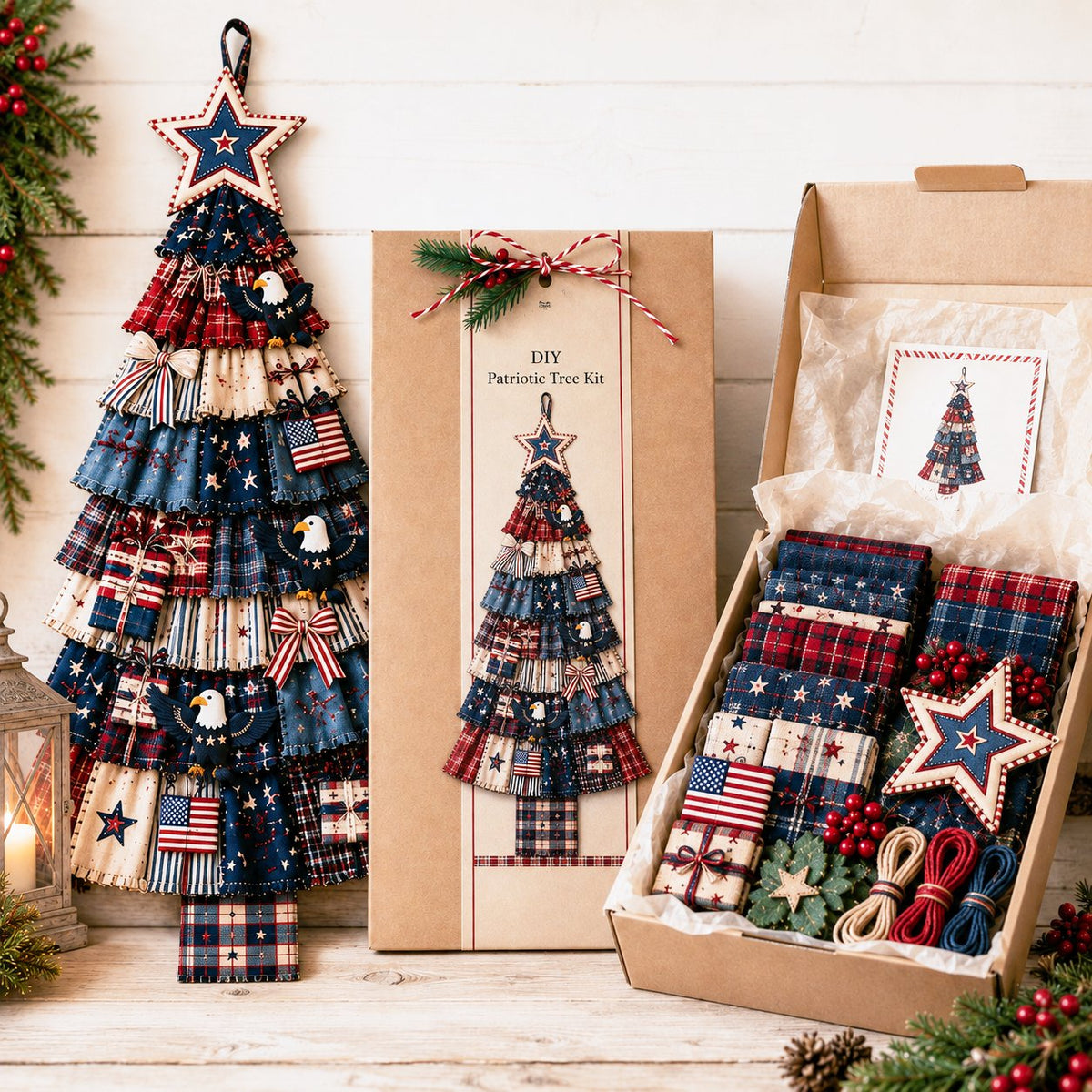 ❤️Beginner-Friendly🎄 DIY Oversized Patchwork Christmas Tree Door Hanging Kit