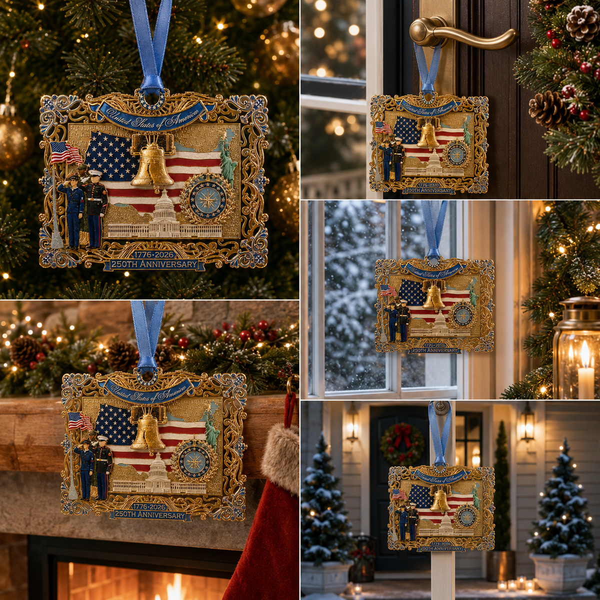 🇺🇸 250th Anniversary Liberty Heritage Christmas Hanging Ornament