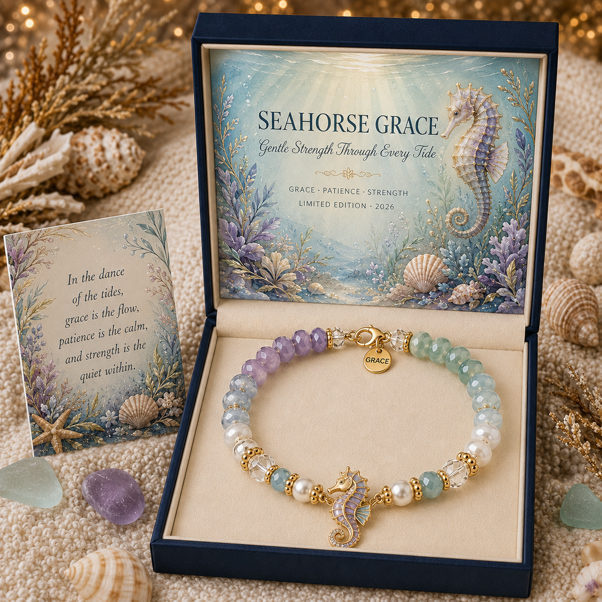 🎅 2026 Christmas Gift 50% Off – Ocean Meaning Bracelet Collection 🌊💎✨