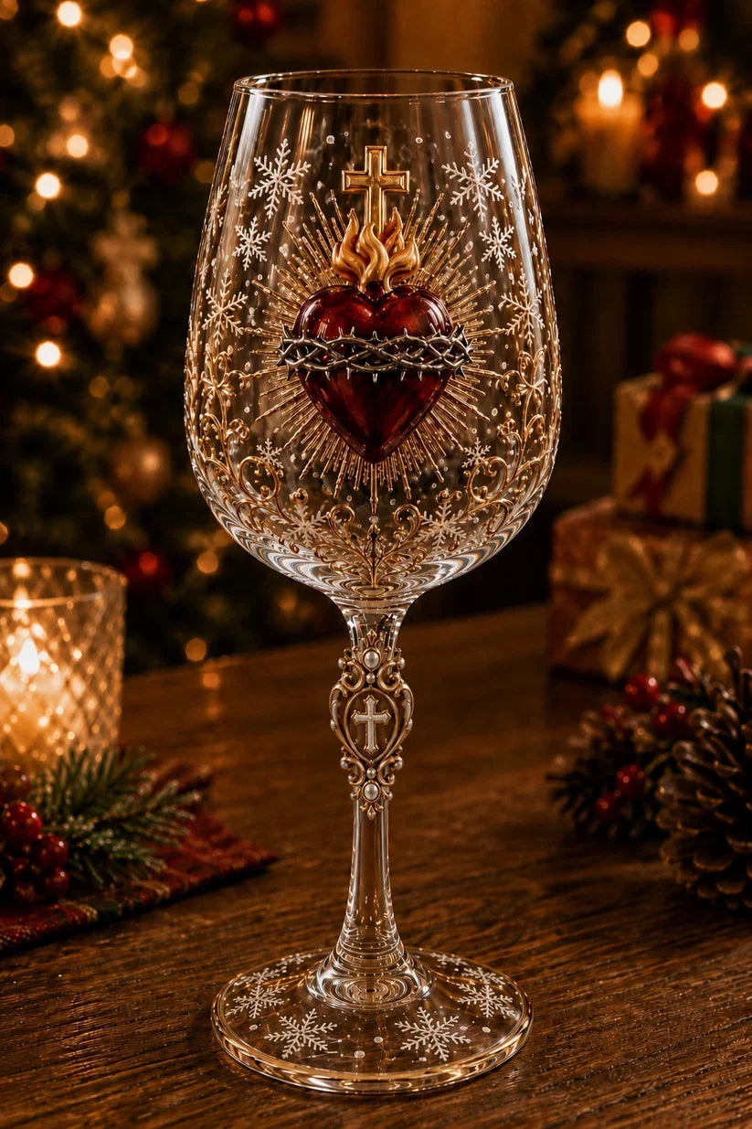 🎅 2026 Christmas Gift 50% Off – Faith & Grace 3D Christian Wine Glass Set