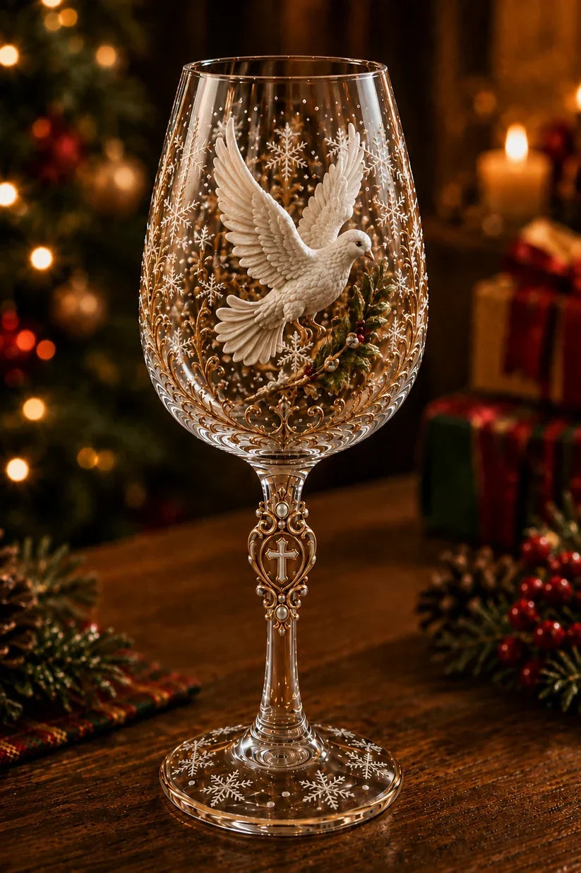 🎅 2026 Christmas Gift 50% Off – Faith & Grace 3D Christian Wine Glass Set