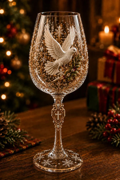 🎅 2026 Christmas Gift 50% Off – Faith & Grace 3D Christian Wine Glass Set