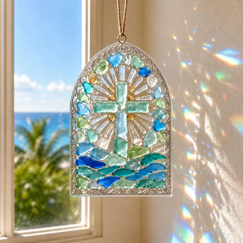 "Be Still" Christian Sea Glass Suncatcher DIY Kit