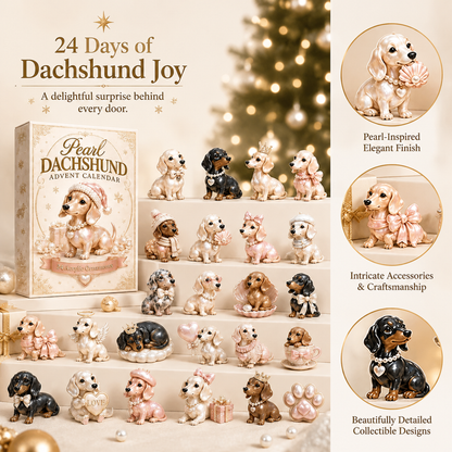 🐶✨ 2026 Pearl Dachshund Christmas Advent Calendar