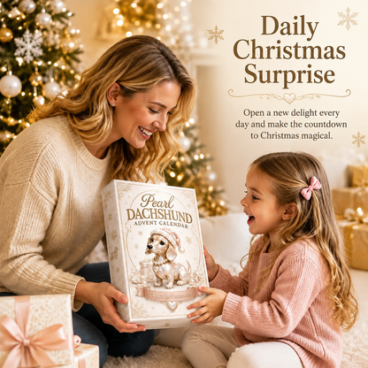 🐶✨ 2026 Pearl Dachshund Christmas Advent Calendar