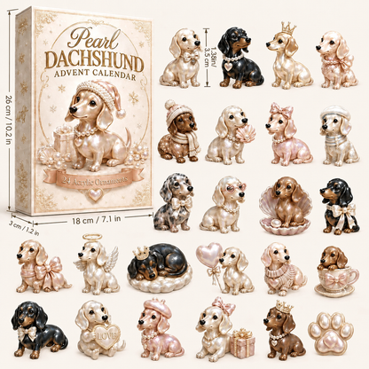 🐶✨ 2026 Pearl Dachshund Christmas Advent Calendar