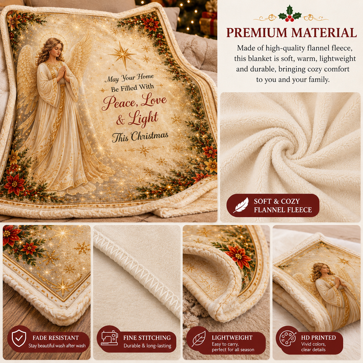 🎄Festive Holiday Blanket
