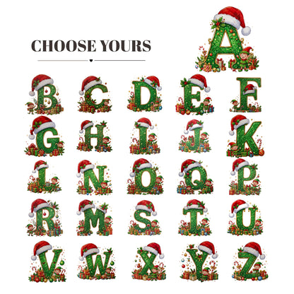 ☕Personalized Christmas Initial Mug – Custom Name Ceramic Coffee Cup (A-Z)