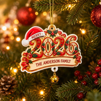 Personalized Christmas Initial Ornament – Custom Name & Family Keepsake