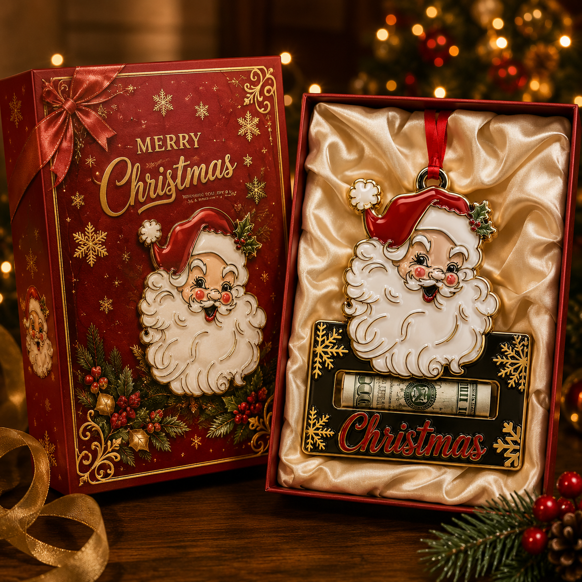 🎄 Christmas Cash Holder Ornament – Turn Money Gifts Into Magical Memories