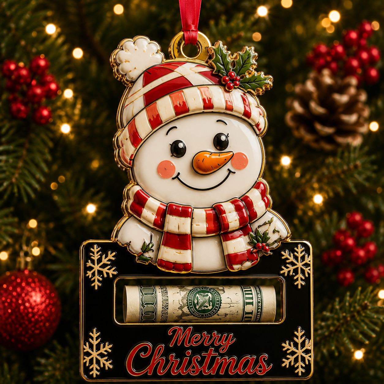 🎄 Christmas Cash Holder Ornament – Turn Money Gifts Into Magical Memories