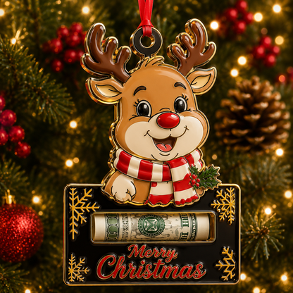 🎄 Christmas Cash Holder Ornament – Turn Money Gifts Into Magical Memories