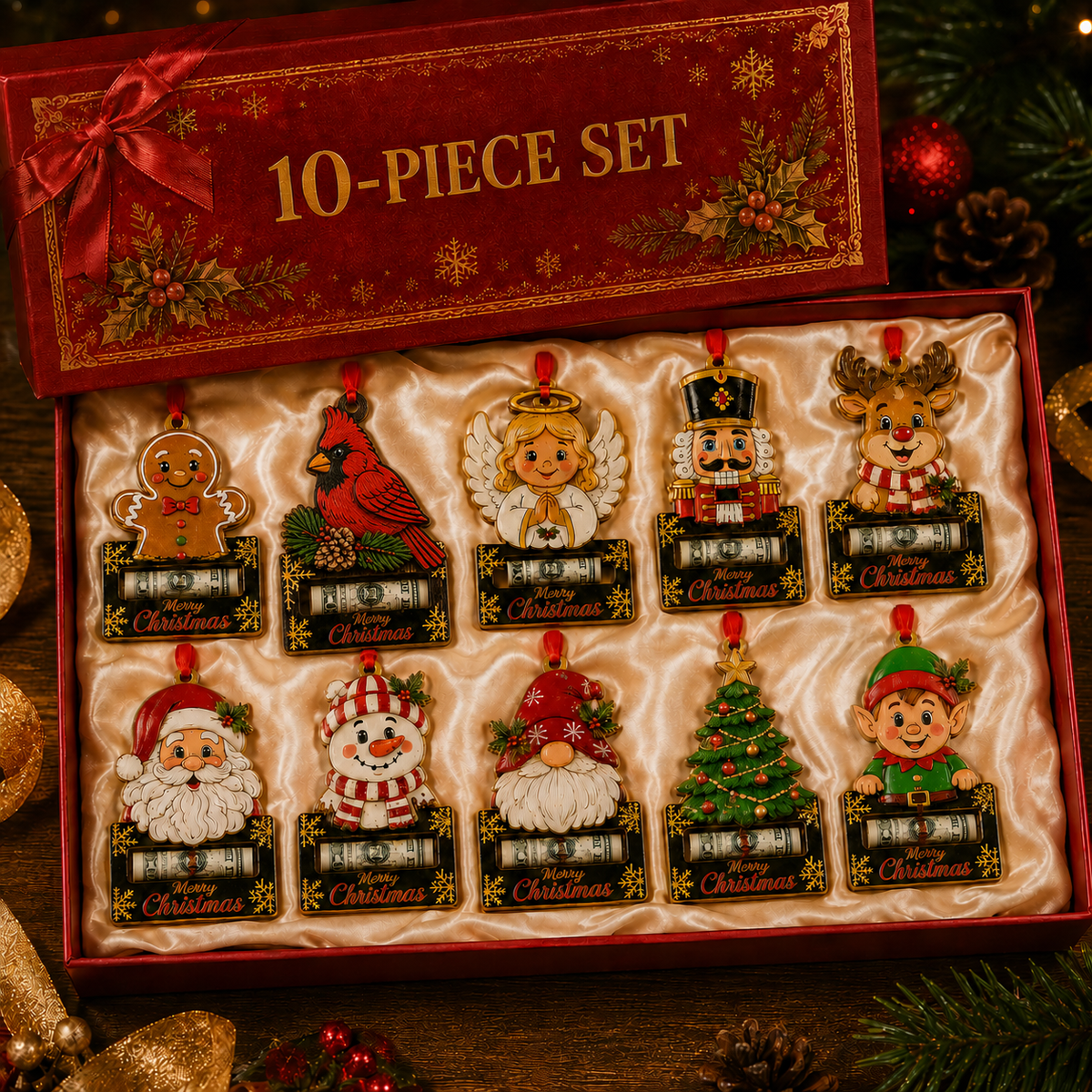 🎄 Christmas Cash Holder Ornament – Turn Money Gifts Into Magical Memories