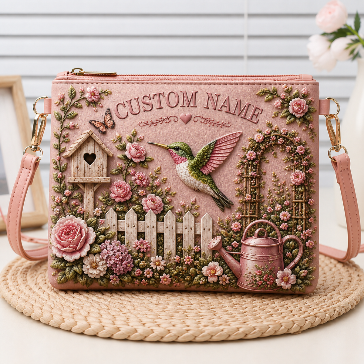 🌸Personalized Floral Garden Animal Shoulder Bag – Best Gift For You