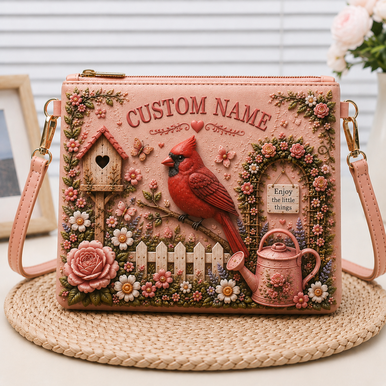 🌸Personalized Floral Garden Animal Shoulder Bag – Best Gift For You