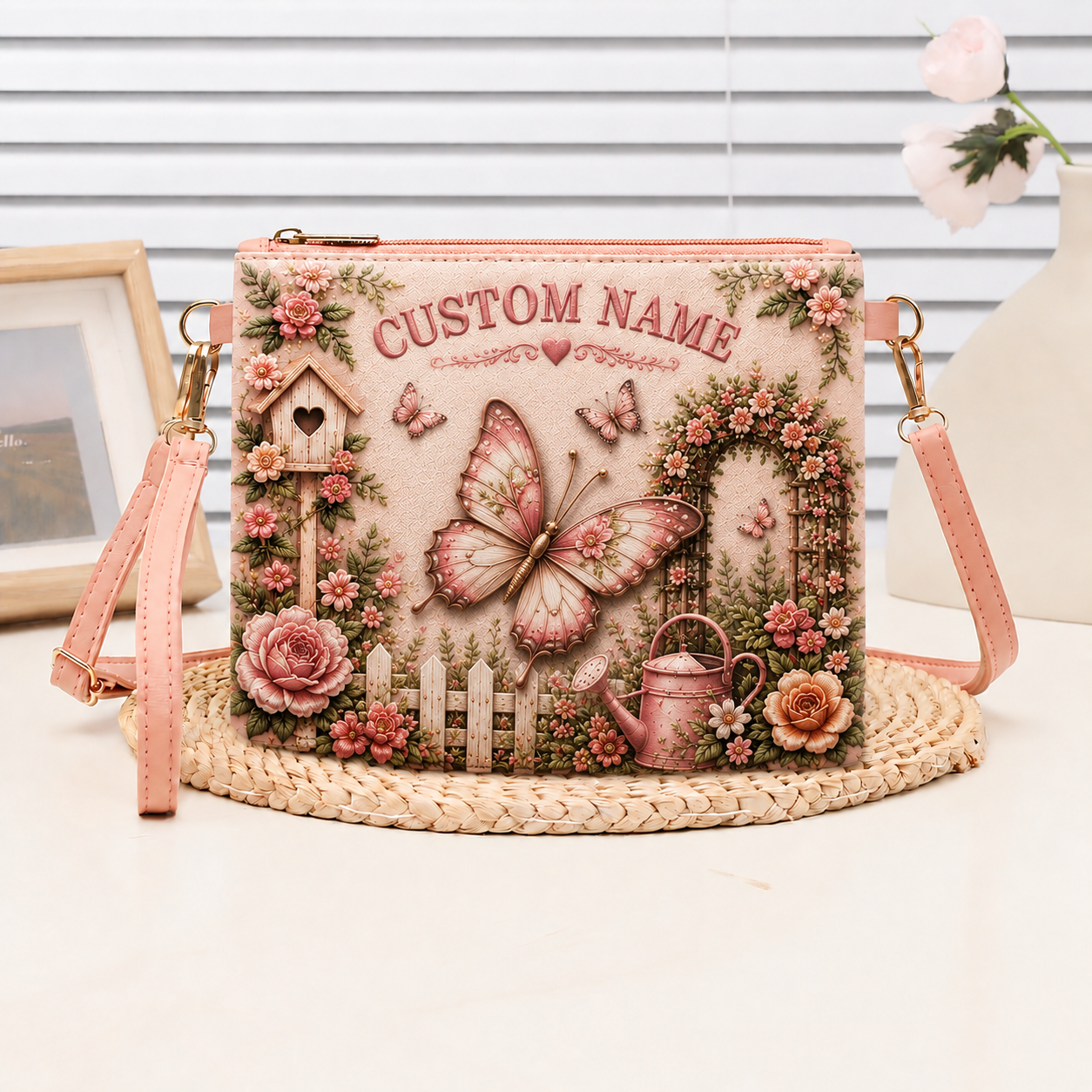 🌸Personalized Floral Garden Animal Shoulder Bag – Best Gift For You