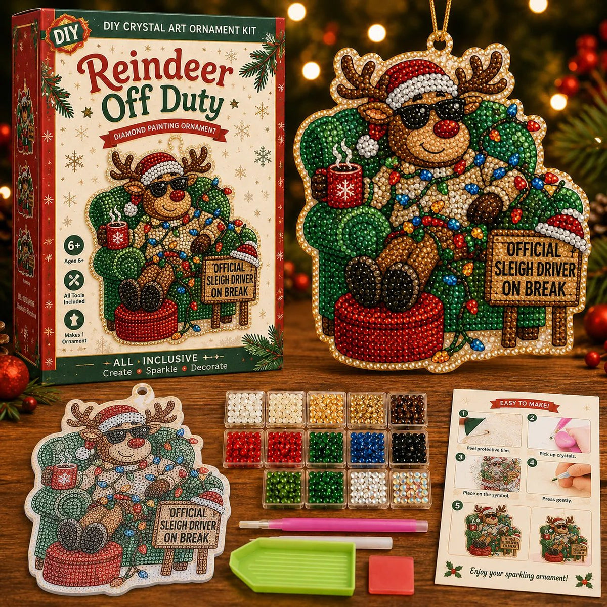 💎 DIY Crystal Art Ornament Kit – Festive Diamond Painting Collection