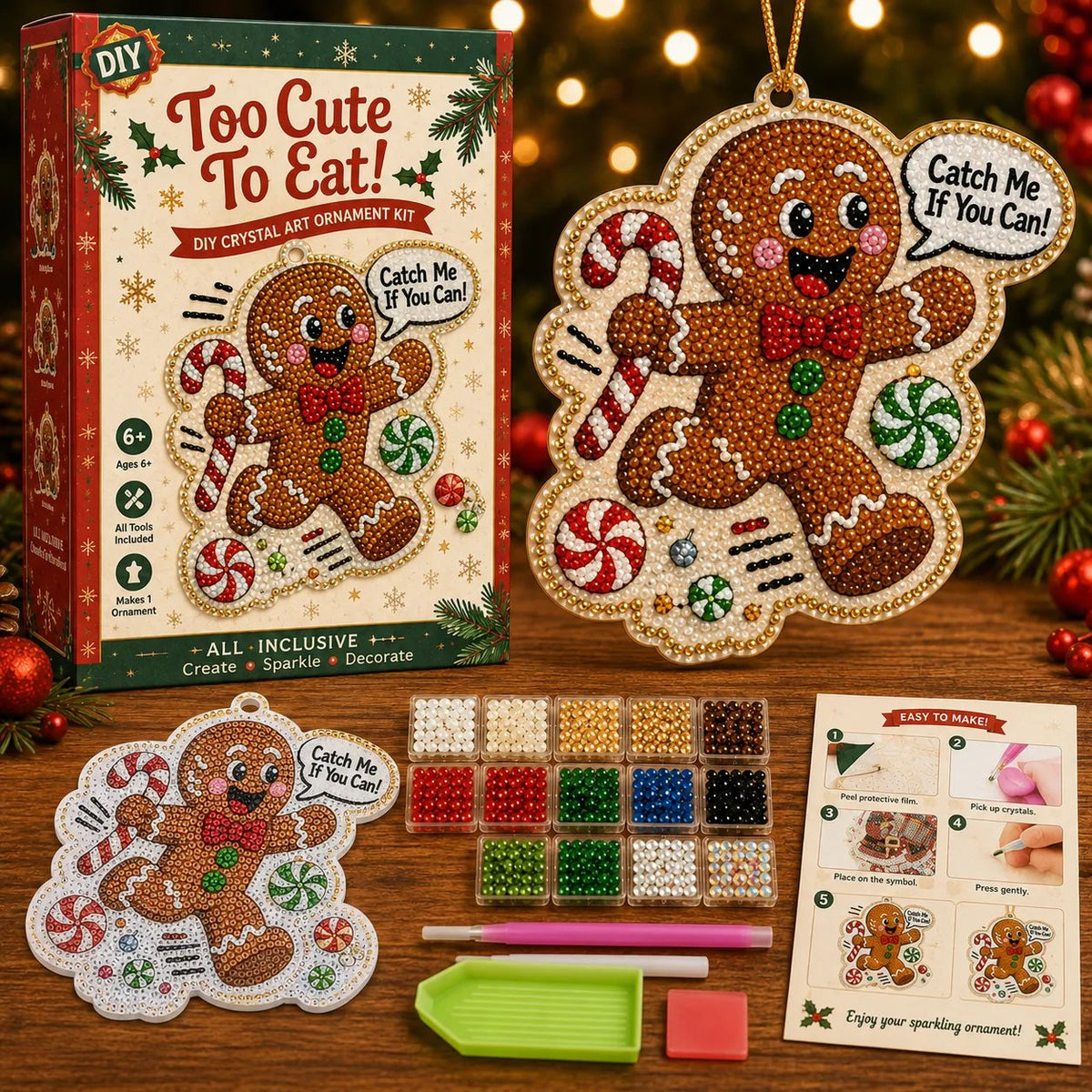 💎 DIY Crystal Art Ornament Kit – Festive Diamond Painting Collection