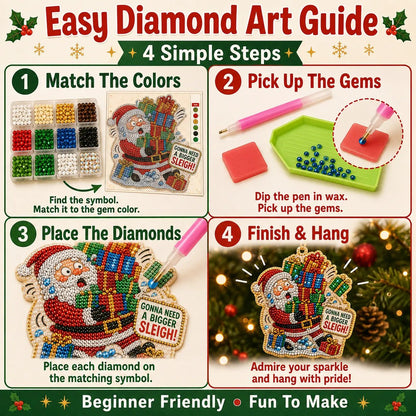 💎 DIY Crystal Art Ornament Kit – Festive Diamond Painting Collection