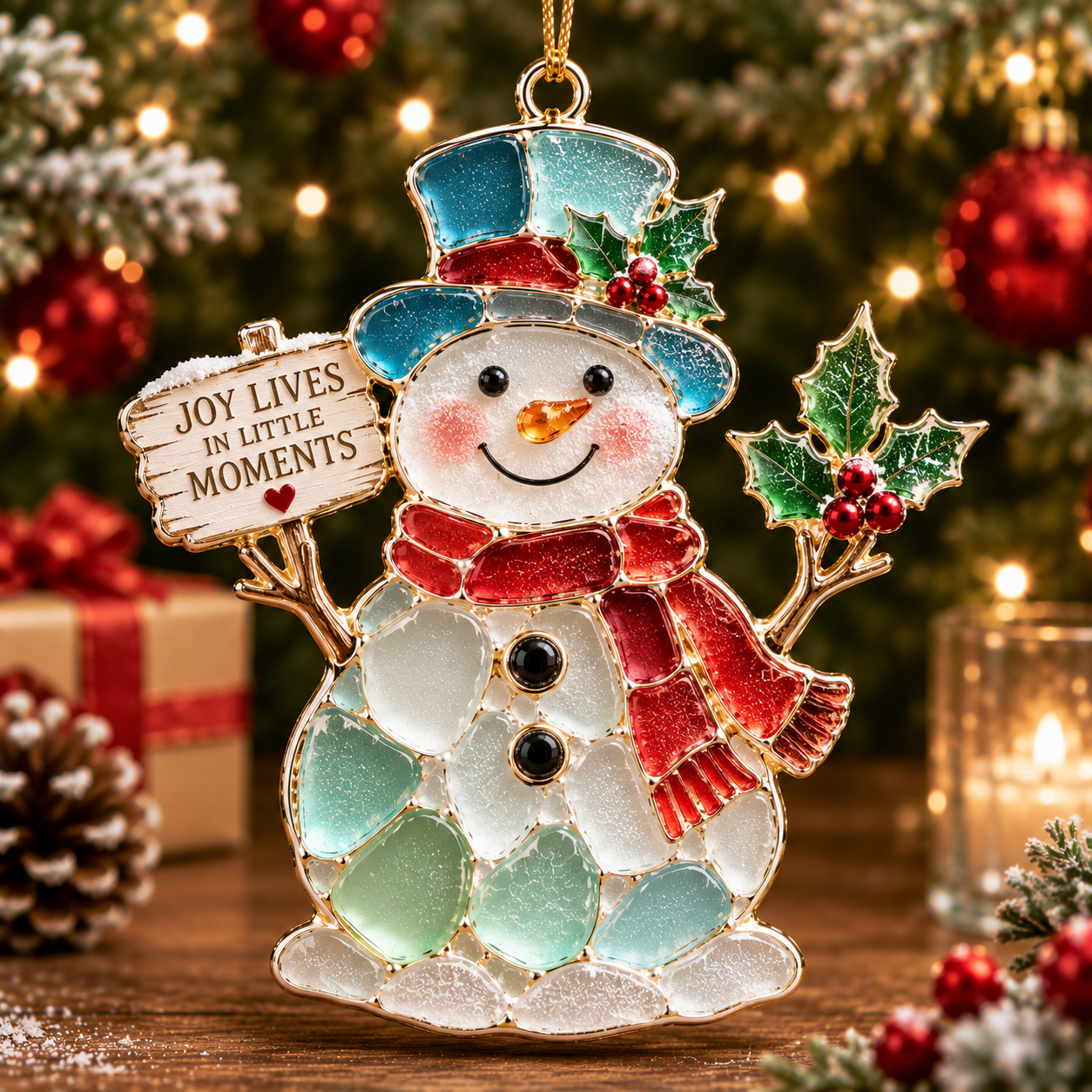 🌊 Sea Glass Christmas Blessing Ornaments – Festive Holiday Keepsake Collection