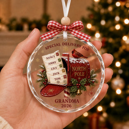 🎄 Special Delivery to the North Pole – Personalized Family Christmas Ornament