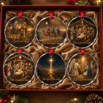Jesus Nativity Story Christmas Ornament Set