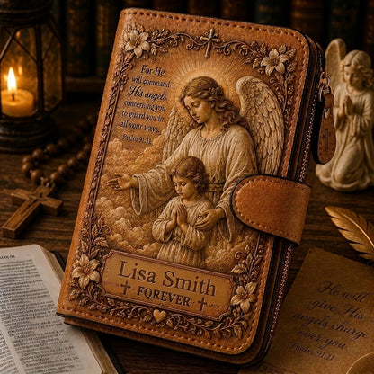 ✝️ Personalized Christian Wallet – Custom Name Faith Wallet with Bible Verse 💛✨
