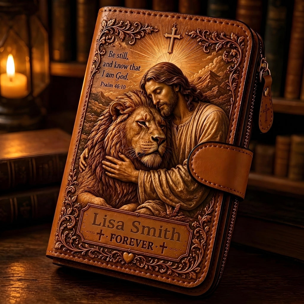 ✝️ Personalized Christian Wallet – Custom Name Faith Wallet with Bible Verse 💛✨