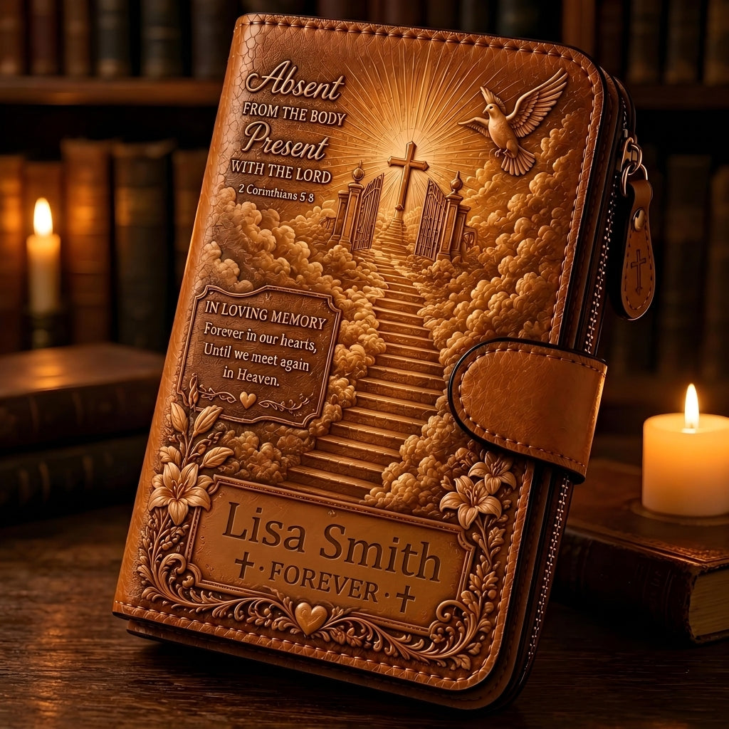 ✝️ Personalized Christian Wallet – Custom Name Faith Wallet with Bible Verse 💛✨